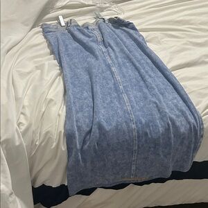 Hard tail Light blie Denim Women's maxi Skirt